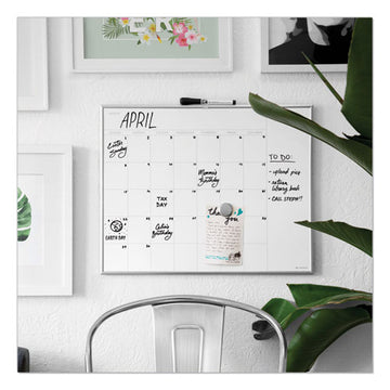 U Brands Magnetic Dry Erase Undated One Month Calendar Board, 20 X 16, White freeshipping - TVN Wholesale